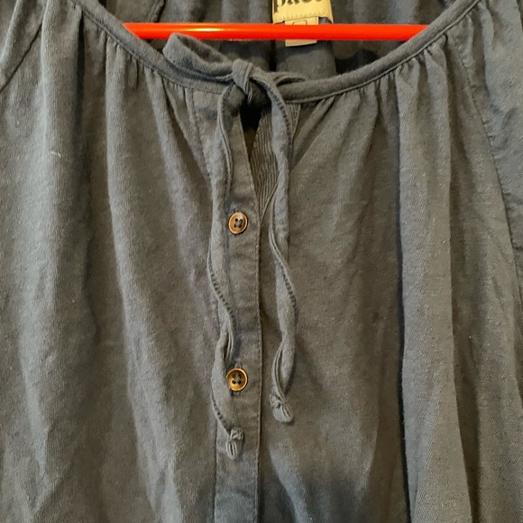 Pact women’s blue long sleeve poet top button up medium organic cotton - Picture 6 of 6